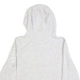 CALVIN KLEIN PERFORMANCE Womens Grey Hooded Plain Full Zip Jumper XL Lightweight