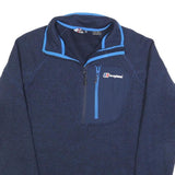 BERGHAUS Mens Navy Blue Plain Polyester Pullover Jumper M Outdoor Casual