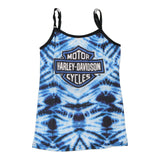 Kauai, Hawaii Harley Davidson Tie-Dye Vest - Medium Blue Cotton