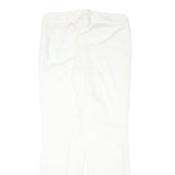 LAUREN RALPH LAUREN Womens Cotton Blend White Regular Fit Straight Leg Trousers