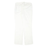 LAUREN RALPH LAUREN Womens Cotton Blend White Regular Fit Straight Leg Trousers