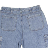 WRANGLER Mens Denim Blue Cargo Shorts L W38 Casual Cotton Pockets