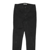 LEVI'S Womens Black Denim Regular Skinny Jeans W28 L31 Classic Zip Fastening