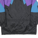 DYNAMITE Mens Black & Purple Blue Polyester Blend Zip Jacket L Woven Colourblock