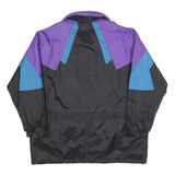 DYNAMITE Mens Black & Purple Blue Polyester Blend Zip Jacket L Woven Colourblock