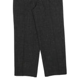 Womens Black Polyester Blend Regular Fit Straight Trousers W32 L28 Classic