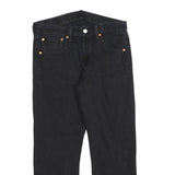 LEVI'S 501 Mens Black Regular Straight Denim W31 L25 Button Cotton Blend Jeans