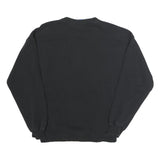 ADIDAS Womens Black Cotton Blend Crew Neck UK 10 Logo Sweatshirt Classic Style