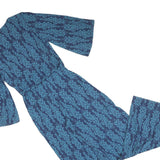 BODEN Womens Blue & Teal Leaf Pattern Playsuit UK 12 Polyester Blend Stylish