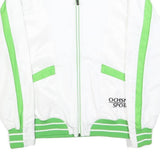 ERIMA Womens White & Green Track Jacket UK 8 Polyester Blend Zip Casual