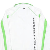 ERIMA Womens White & Green Track Jacket UK 8 Polyester Blend Zip Casual