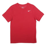 NIKE Mens Red Graphic T-Shirt S Short Sleeve Crew Neck Sports Casual