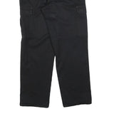 DICKIES Mens Cotton Blend Black Workwear Regular Cargo Trousers W34 L32