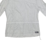 G-STAR Womens Grey Cotton Blend Shirt L Casual Button Sleeve Pockets