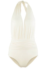 Eva Halter One Piece Swimsuit in Ivory