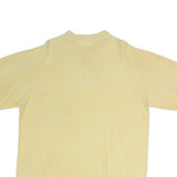 ARTES MANOLITA Womens Beige Cotton Blend Button Top Short Sleeve L Sun