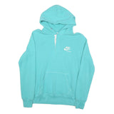 NIKE Womens Turquoise Hoodie XL Cotton Blend Pullover Sportswear Logo