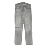 LEVI'S 511 Mens Jeans Grey Slim Denim Medium W31 L30 Slim Fit Zip Closure