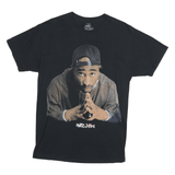 POETIC JUSTICE Mens Black Graphic T-Shirt M Short Sleeve Crew Neck Vintage
