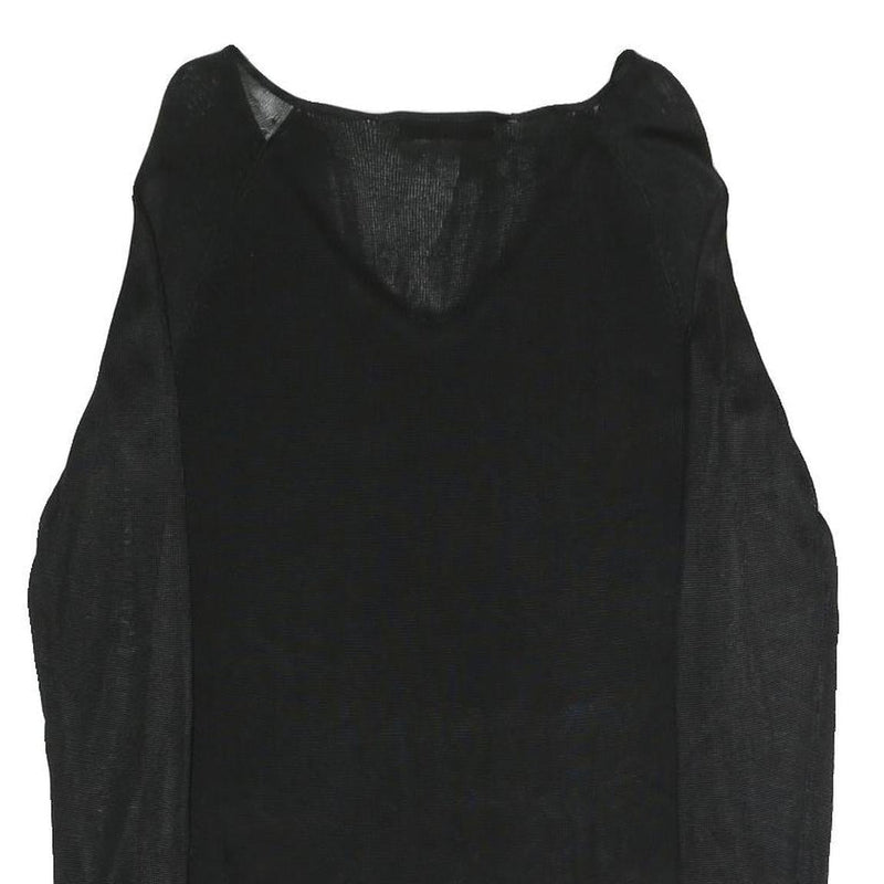 ELEMENTS AMANDA WAKELEY Womens Black Plain Pullover V-Neck Basic Knit UK 18