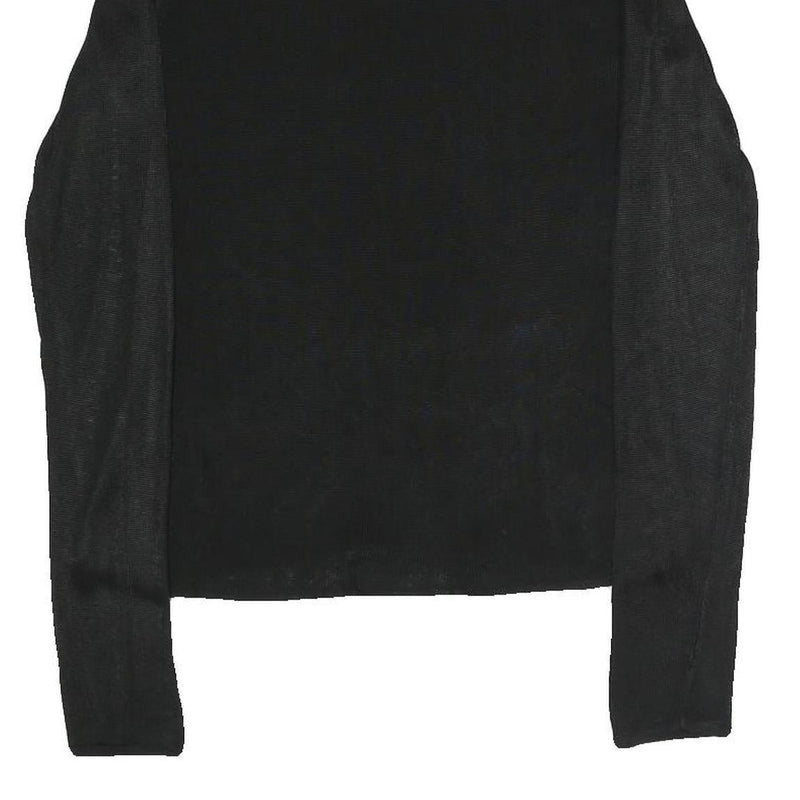 ELEMENTS AMANDA WAKELEY Womens Black Plain Pullover V-Neck Basic Knit UK 18