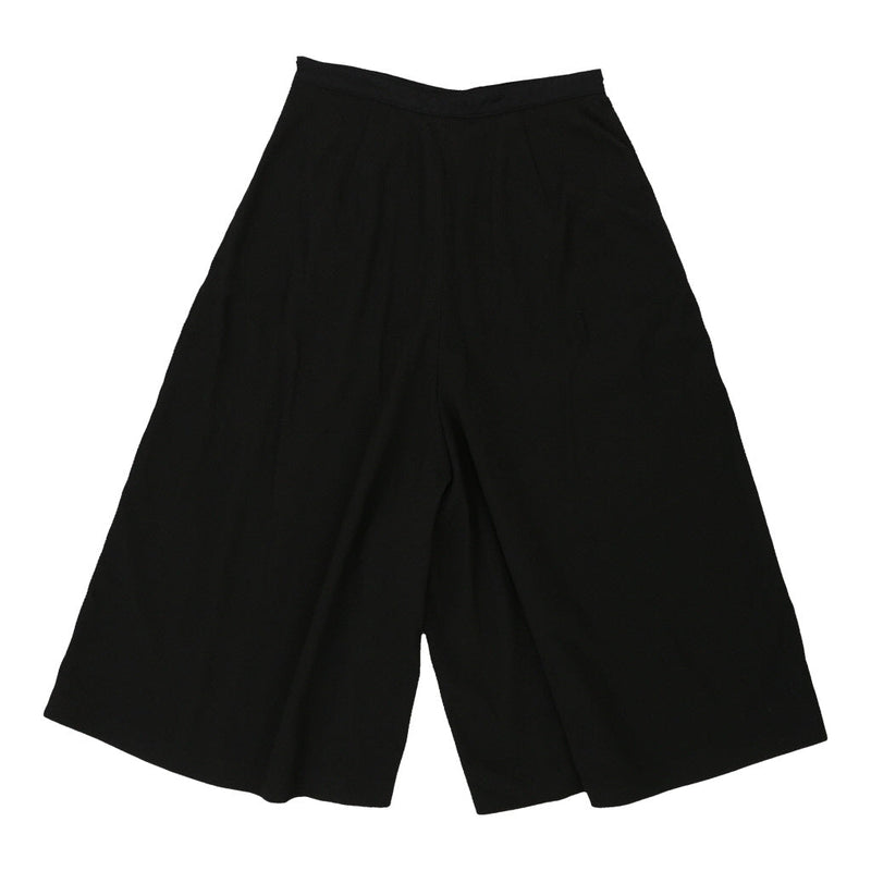 Armani Jeans Wide Leg Shorts - 28W UK 10 Black Polyester Blend