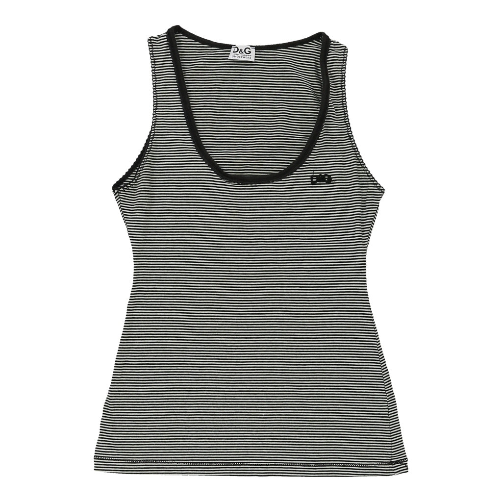 Dolce & Gabbana Striped Vest - Medium Black Cotton