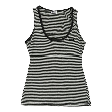 Dolce & Gabbana Striped Vest - Medium Black Cotton