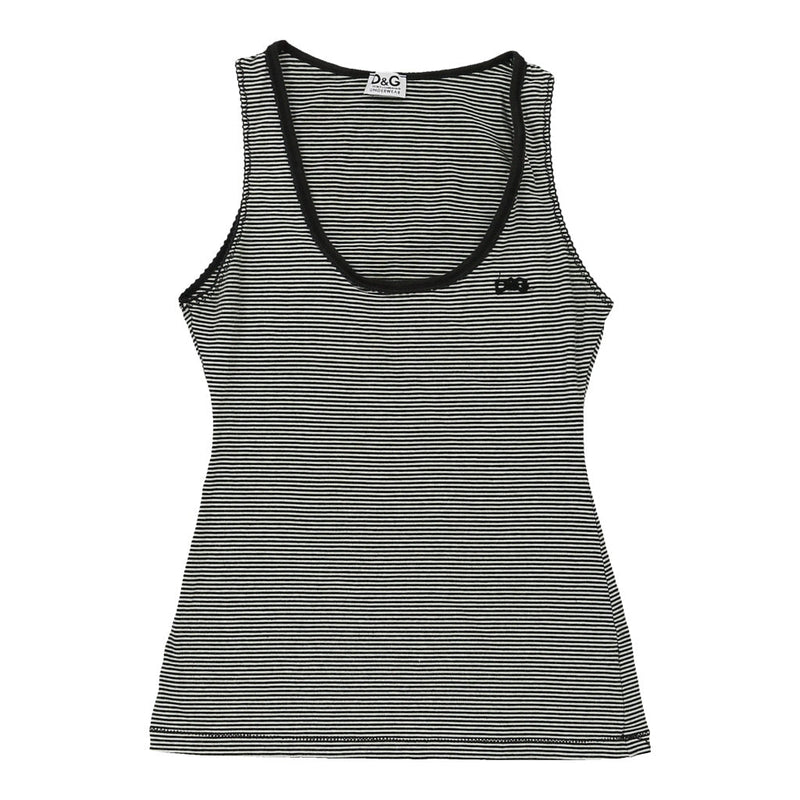 Dolce & Gabbana Striped Vest - Medium Black Cotton