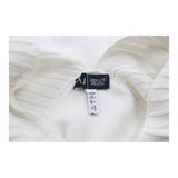 Armani Jeans V-neck Jumper - Large White Cotton