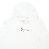 KARL KANI Womens White Hoodie XS Cotton Blend Pullover Jumper