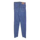 LEVI'S Womens Slim Blue Denim Light W26 L26 Skinny Ripped Ankle Jeans Zip