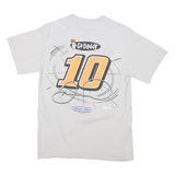 Mens White Danica Patrick Racing Graphic T-Shirt M Short Sleeve Crew Neck