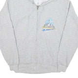 DISNEY Mens Grey Walt Disney World Zip Up Hoodie S Cotton Blend