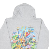 DISNEY Mens Grey Walt Disney World Zip Up Hoodie S Cotton Blend