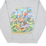 DISNEY Mens Grey Walt Disney World Zip Up Hoodie S Cotton Blend