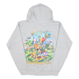 DISNEY Mens Grey Walt Disney World Zip Up Hoodie S Cotton Blend