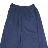 CALVIN KLEIN Womens Blue Denim A-Line Midi Cotton Blend Skirt UK 6 Casual