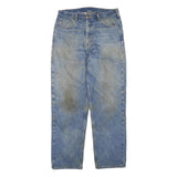 CARHARTT Mens Jeans Blue & Light Cotton Blend Regular Straight Denim Light W36