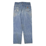 CARHARTT Mens Jeans Blue & Light Cotton Blend Regular Straight Denim Light W36