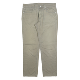 LEVI'S Mens Cotton Blend Beige Slim Straight Trousers W32 L28 Casual Wear