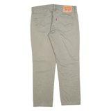 LEVI'S Mens Cotton Blend Beige Slim Straight Trousers W32 L28 Casual Wear