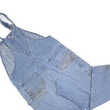 CARHARTT Mens Blue Denim Loose Cotton Blend Dungarees L W38 L26 Workwear