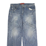 V&B JEANS Mens Blue Regular Cotton Denim W36 L28 Casual Zip Closure