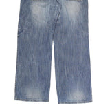 V&B JEANS Mens Blue Regular Cotton Denim W36 L28 Casual Zip Closure