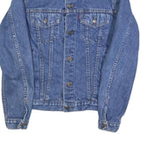 LEVI'S Womens Blue Denim Jacket S Cotton Classic Button Closure Casual