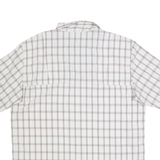 CARHARTT Mens White & Red Check Short Sleeve Shirt L Casual Workwear