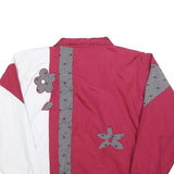 HEAD Womens Red & White Floral Nylon Zip Jacket M Casual Stylish Sport