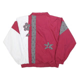 HEAD Womens Red & White Floral Nylon Zip Jacket M Casual Stylish Sport