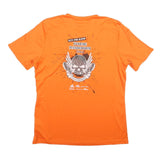 ADIDAS Mens Orange & White Graphic T-Shirt L Short Sleeve V-Neck Sports